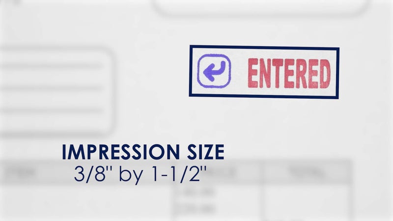 MasterMark Premium 2-Color Pre-Inked Office Stamp (Entered) - Image 3
